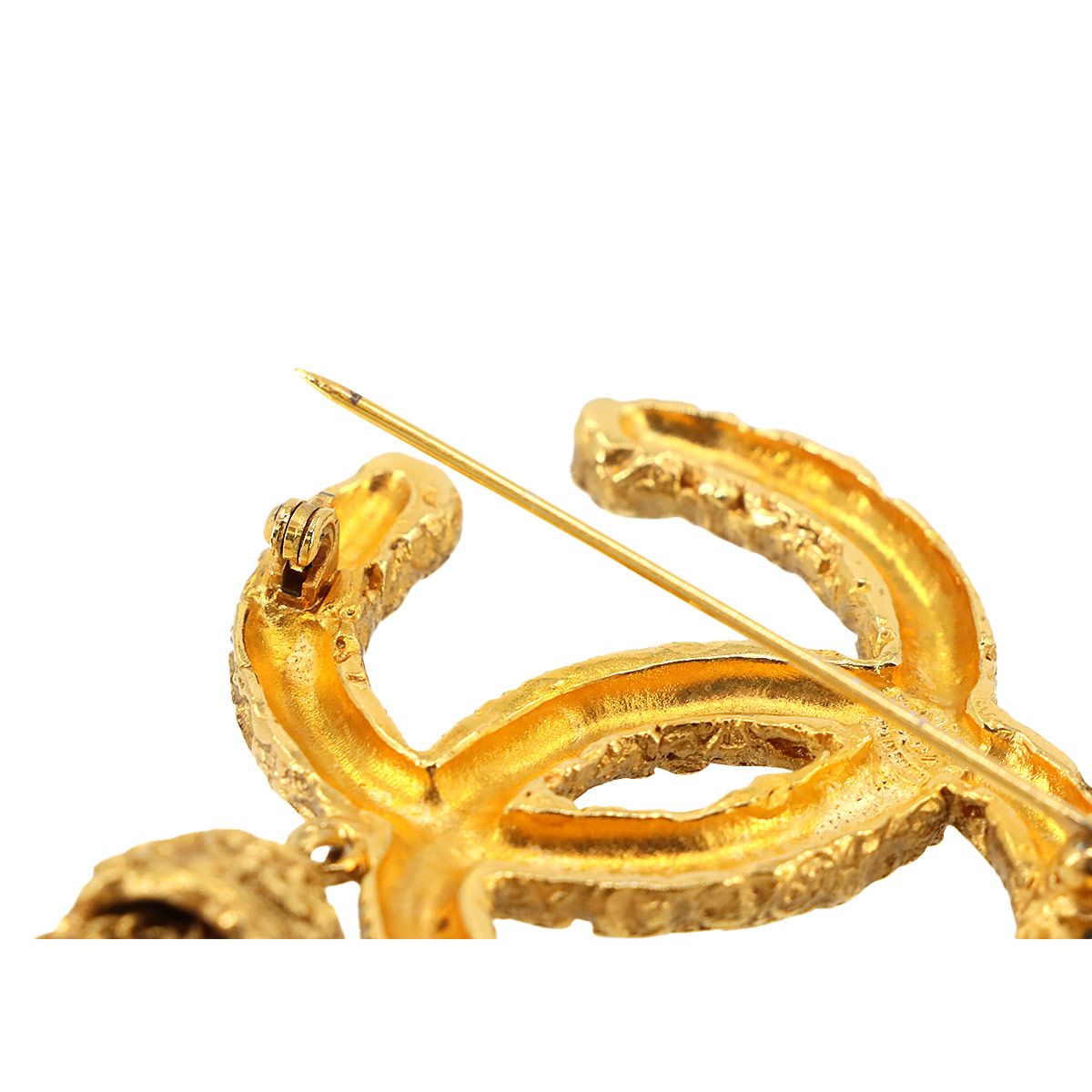 Mari／CHANEL ゴールド ブローチ チェーン付き Mari／CHANEL ゴールド