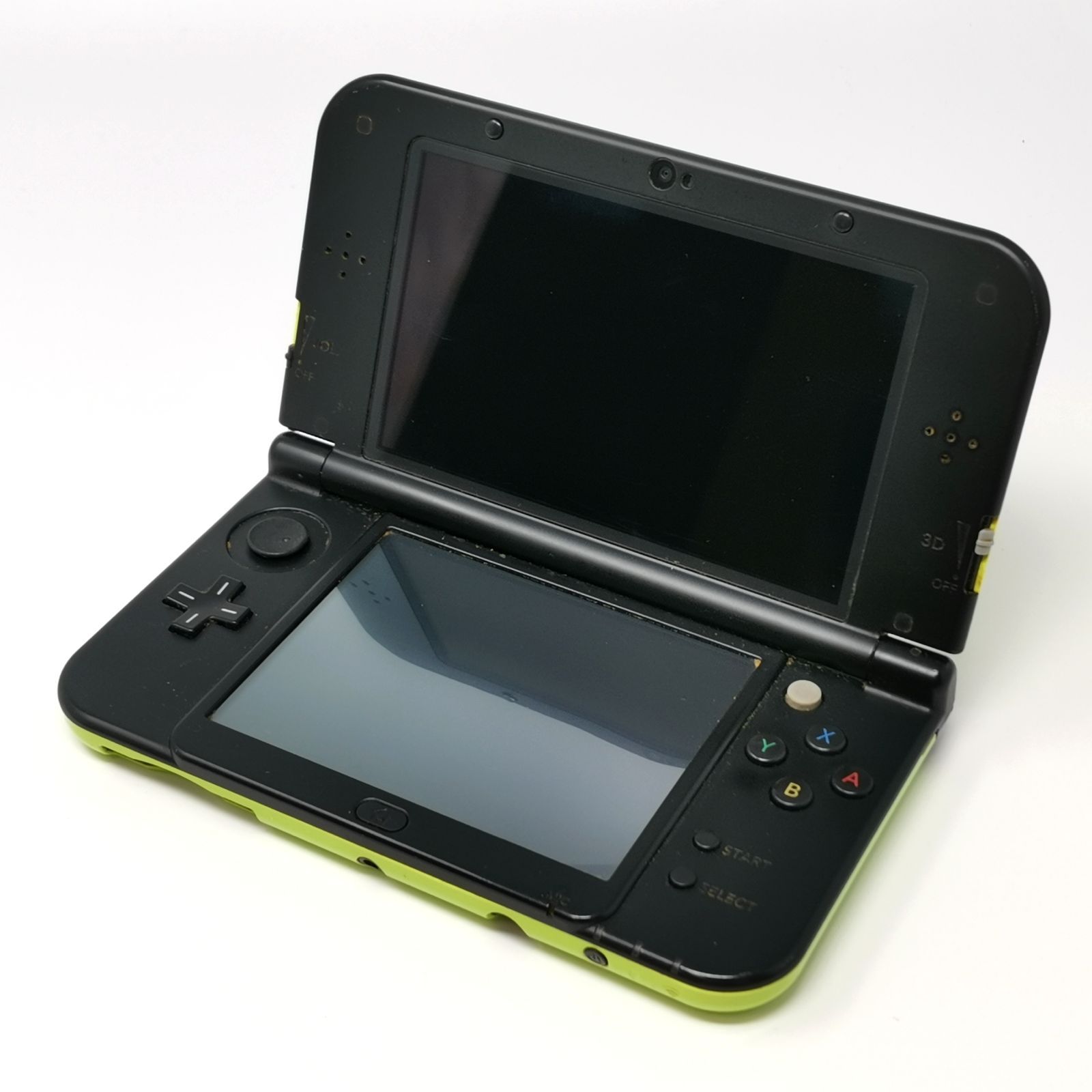 new Nintendo 3DS LL ライムグリーン ブラック ジャンク 充電器あり