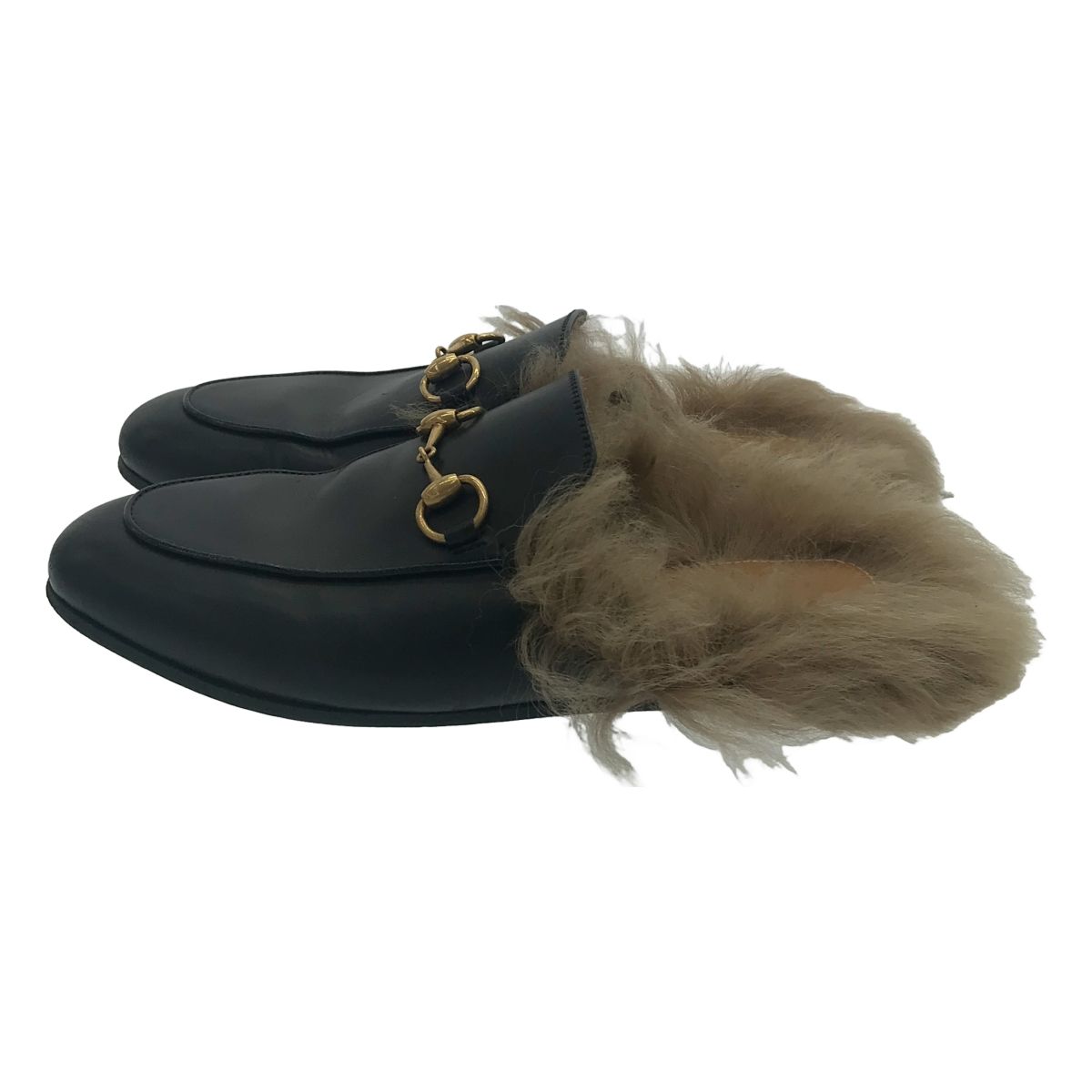 GUCCI グッチ プリンスタウン ホースビットレザーローファー ブラック