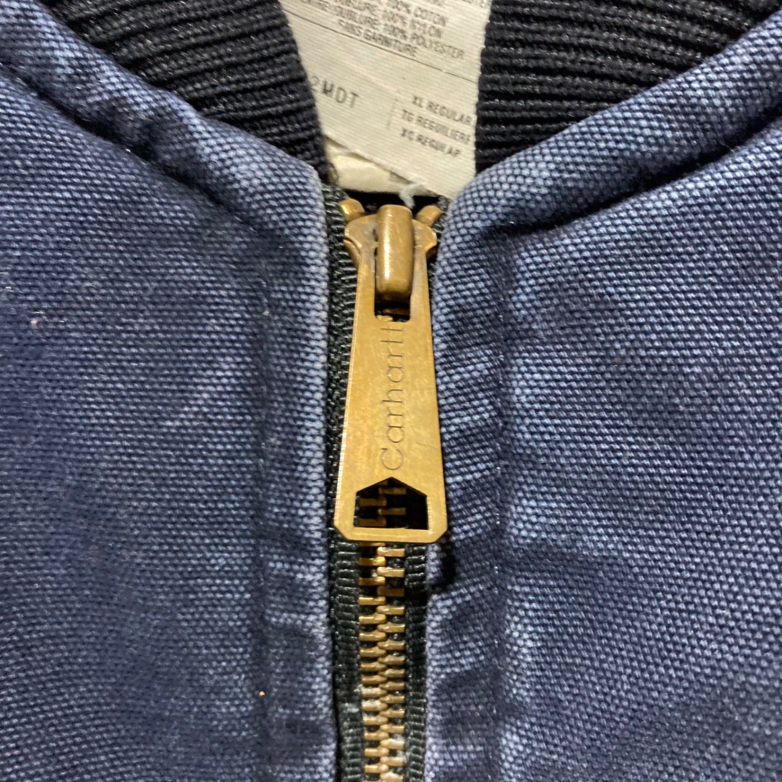 CARHARTT ダックベスト ネイビー USA製 XL 腰ゴム カーハート DUCK