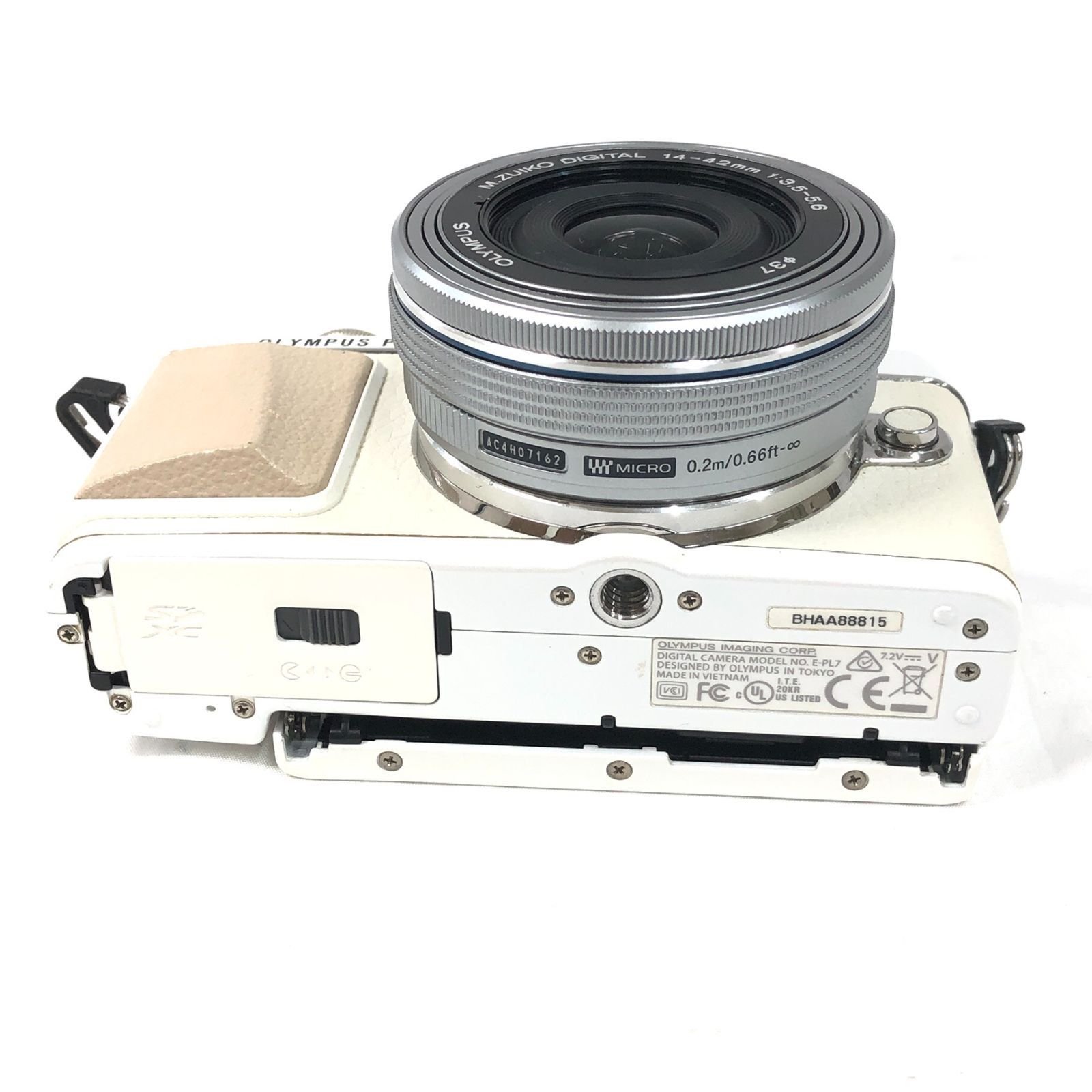 ジャンク】OLYMPUS PEN E-PL7 14-42mm EZレンズキット ホワイト ミラー