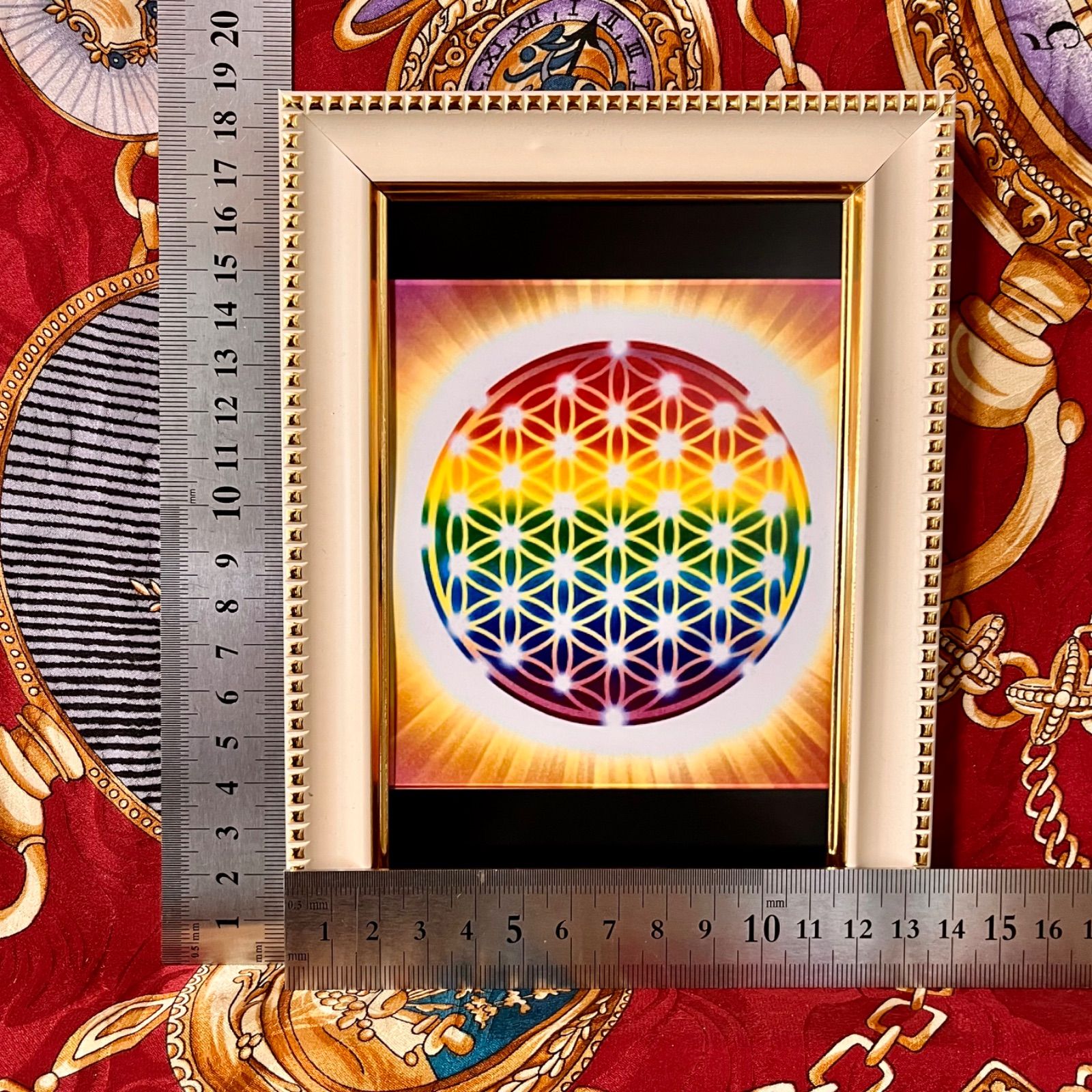 強力波動チャクラカラーフラワーオブライフ⭐︎ポストカード⭐︎神聖