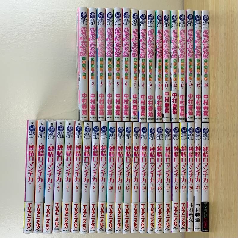 BL漫画】純情ロマンチカ 1-22巻+世界一初恋 1-16巻 中村春菊 38冊 既刊