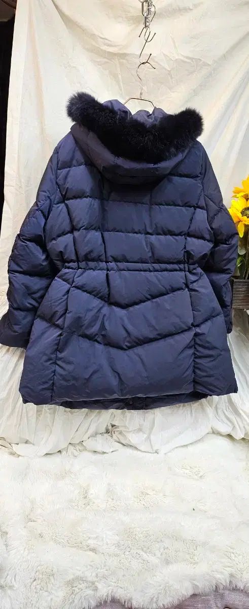 CROCODILE LADIES ネイビー ファー フード ダウン - メルカリ