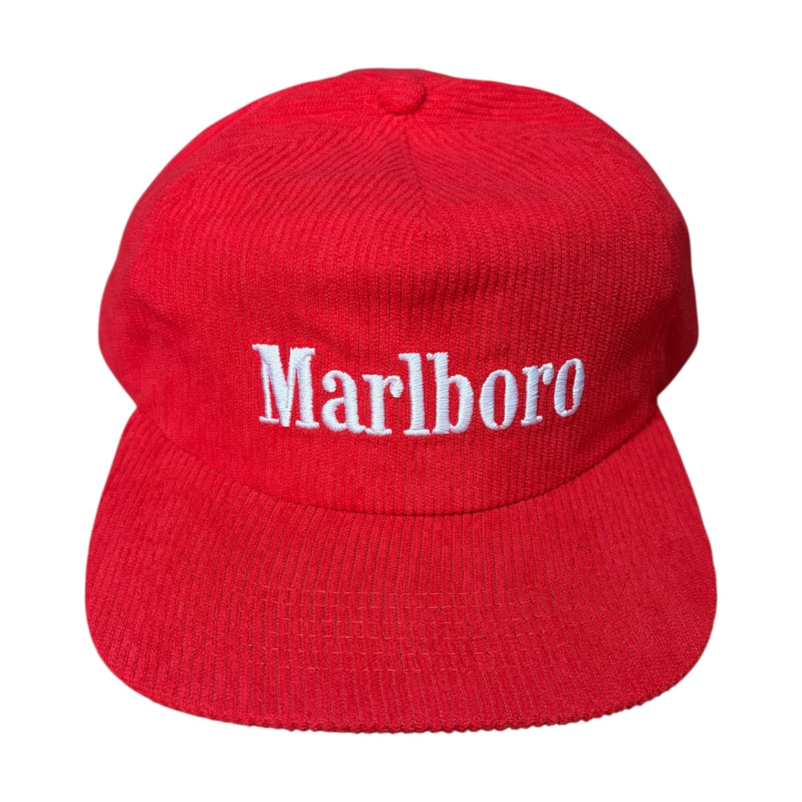 Marlboro Logo Embroidery Corduroy Cap Trucker Cap マールボロ