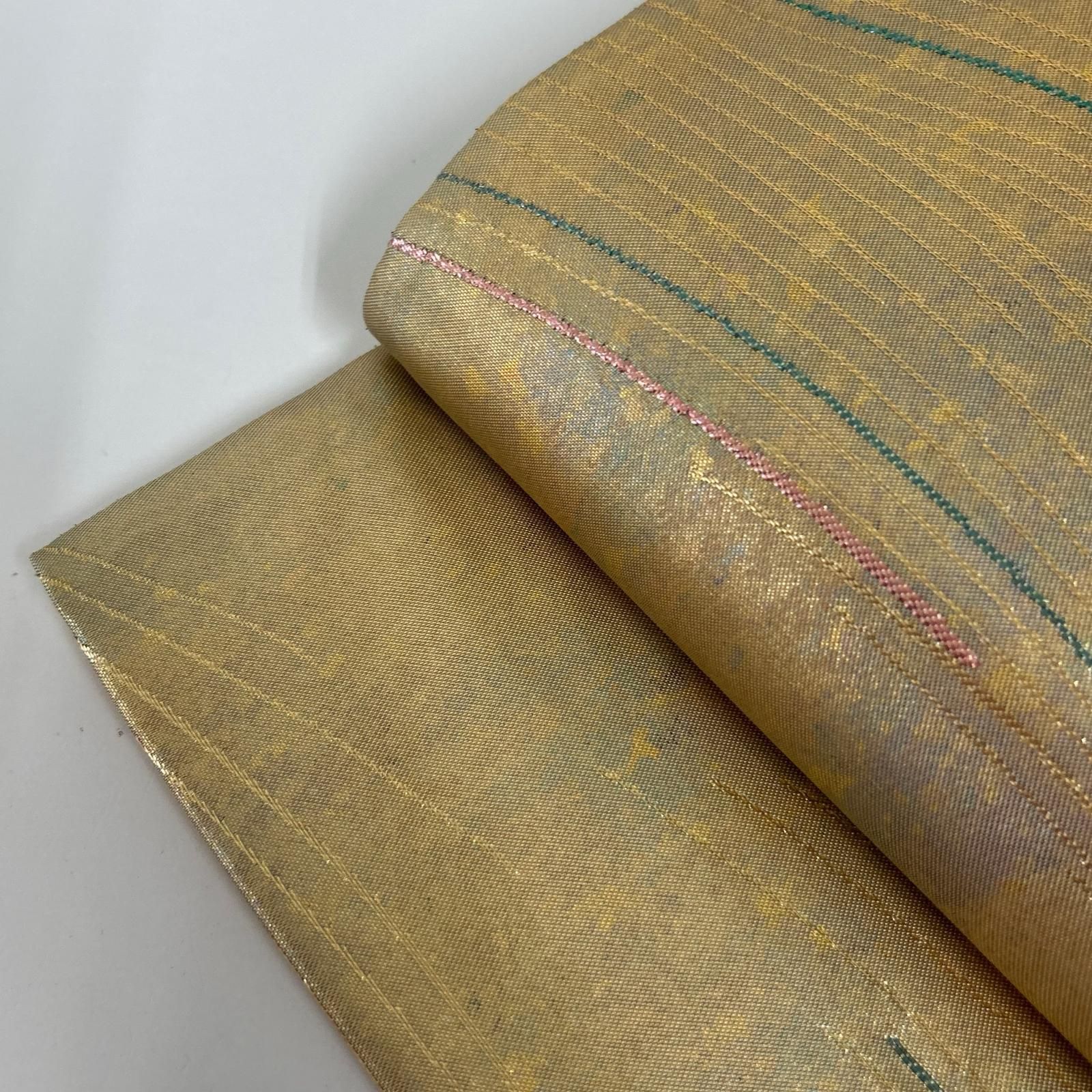 京袋帯 正絹 引き箔 煌めく加工 上品 MA-3647 - メルカリ