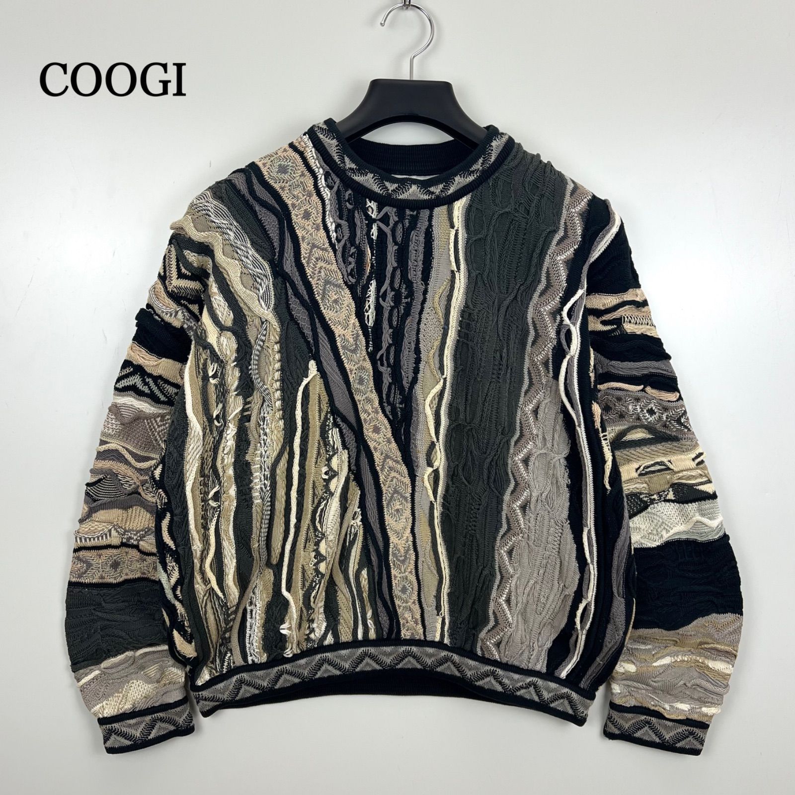 COOGI 90s OG vintage 3D cotton knit sweater SS クージー コットン