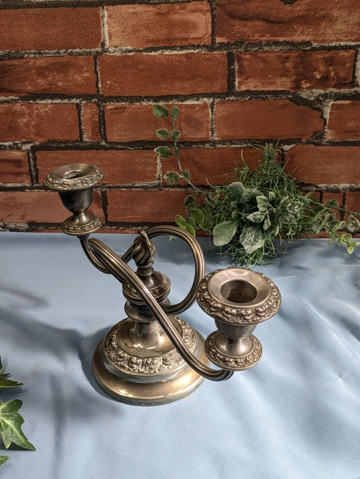 イギリス アンティーク シルバープレート キャンデラブラ キャンドル