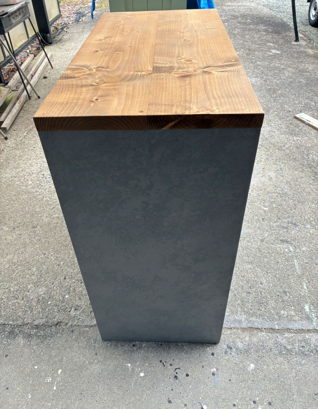 受注製作】箱型；天板ミディアム☆グレーストーン柄☆モルタル調