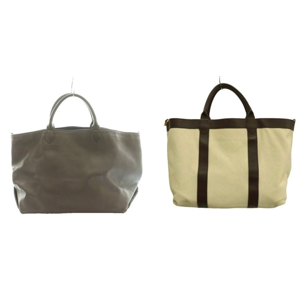 セルリ CELERI トートバッグ リバーシブル 茶 ブラウン アイボリー /SS