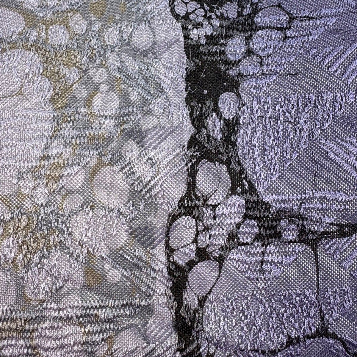 美品】 袋帯 秀品 幾何学模様 銀糸 紫 全通 正絹 【中古】 - メルカリ