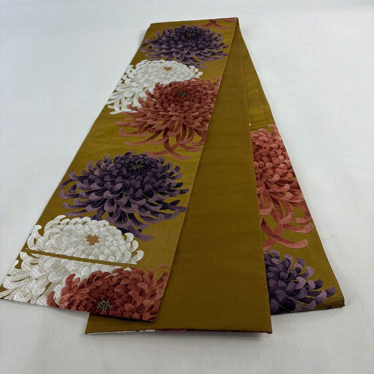 袋帯 秀品 菊 唐織 金糸 山吹茶色 六通 正絹 【中古】 - メルカリ