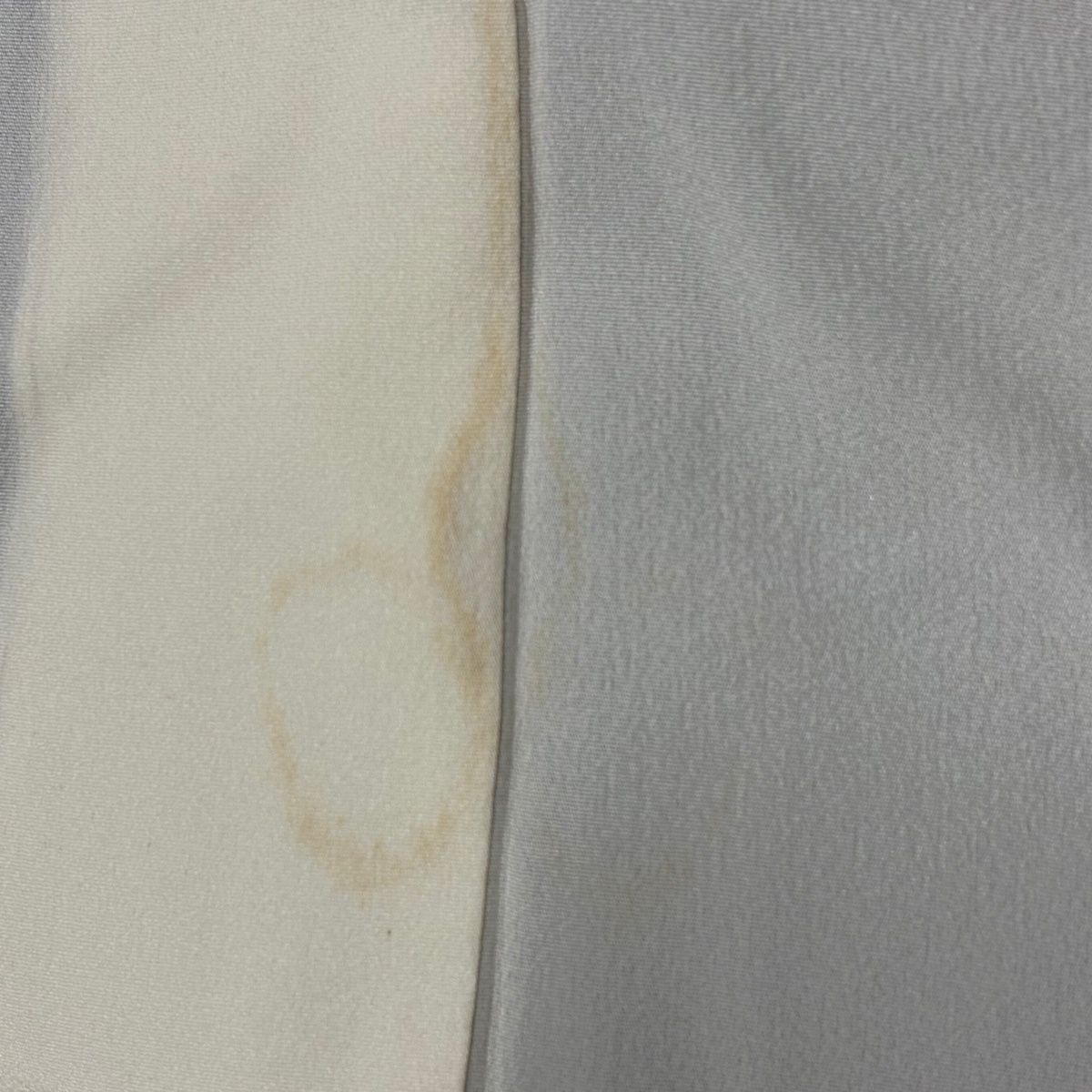 付下げ 身丈158cm 裄丈64cm M 袷 菊 流水 刺繍 絞り 青 正絹 優品