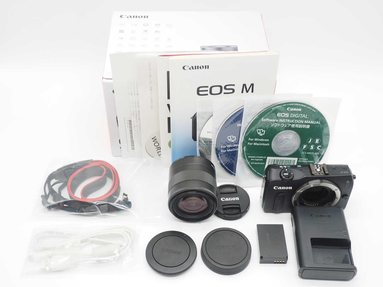キャノン Canon EOS M Digital Camera Black 18-55mm Lens 元箱 [新品