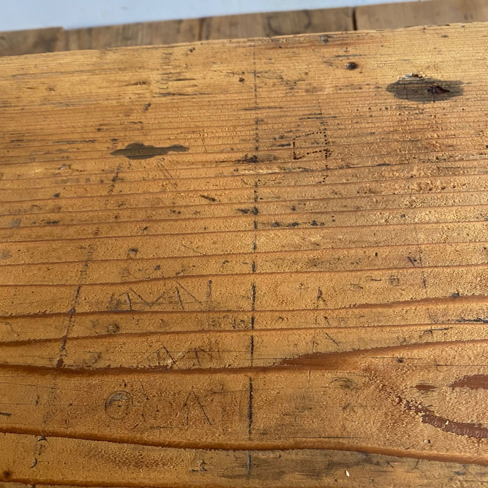 アンティーク 展示台 テーブル 机 一枚板 無垢材 Y643 - メルカリ