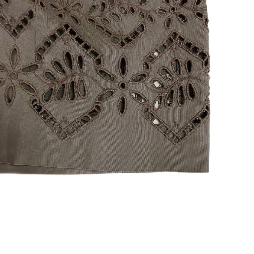 フォクシー FOXEY ワンピース ひざ丈 ノースリーブ シルク カット