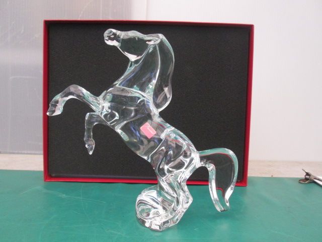 Baccarat/バカラ いななく馬 クリスタル 置物 オブジェ 元箱入り