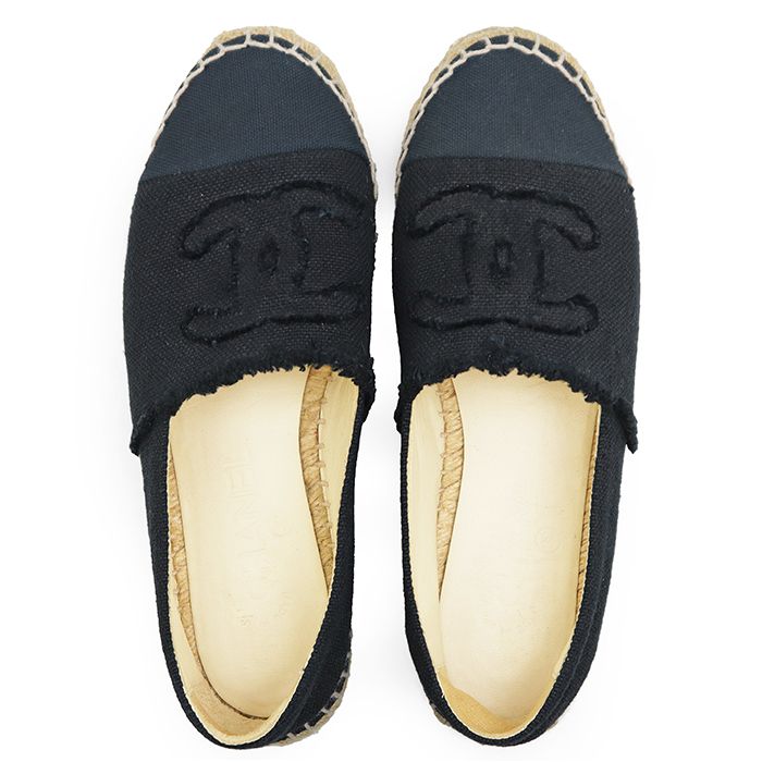 美品】CHANEL シャネル エスパドリーユ スリッポン レディース サイズ