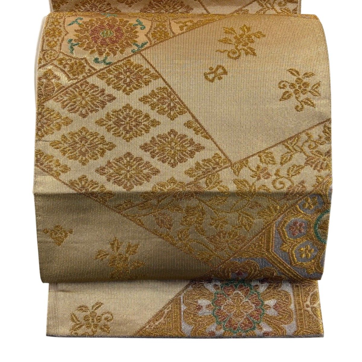 袋帯 秀品 蜀江華文 花唐草 金糸 箔 金色 六通 正絹 【中古】 - メルカリ