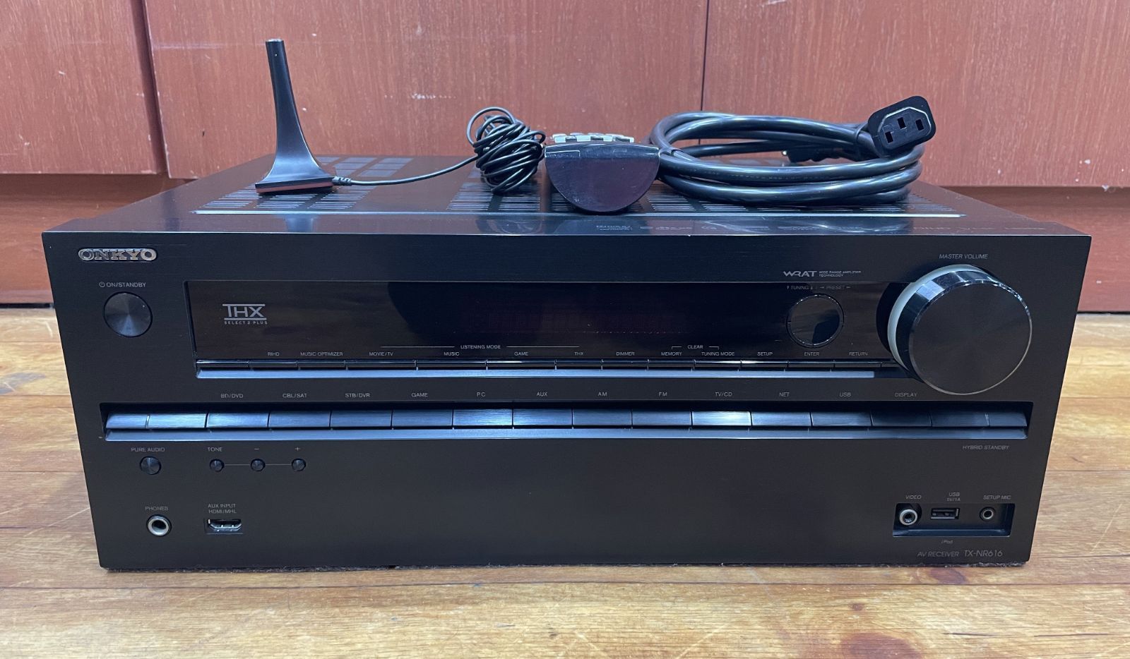 T☆ONKYO 7.1ch AVアンプ TX-NR616 ブラック リモコンあり 足欠損