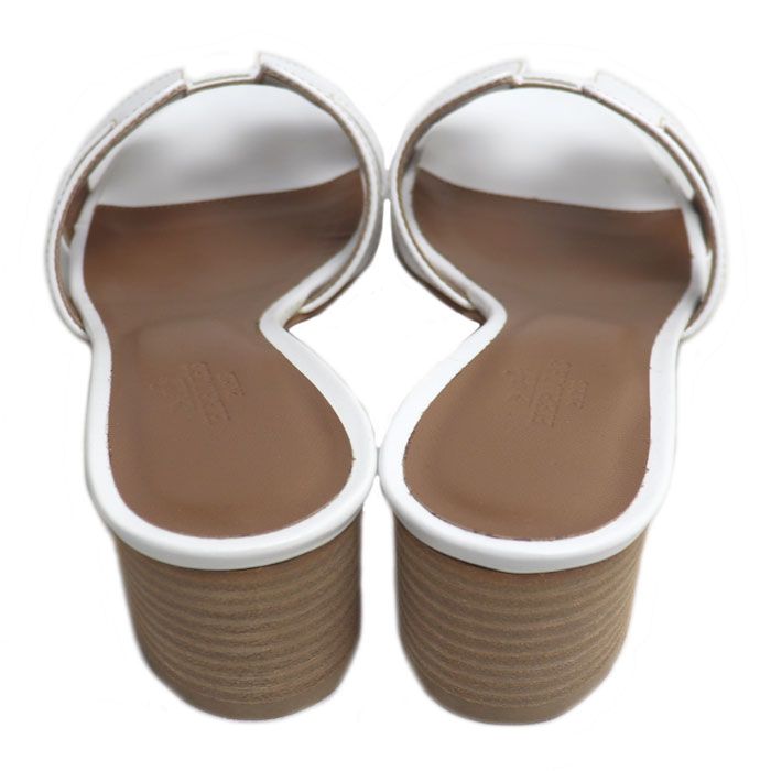 HERMES エルメス オアジス サンダル ホワイト 35 1/2 レディース 中古