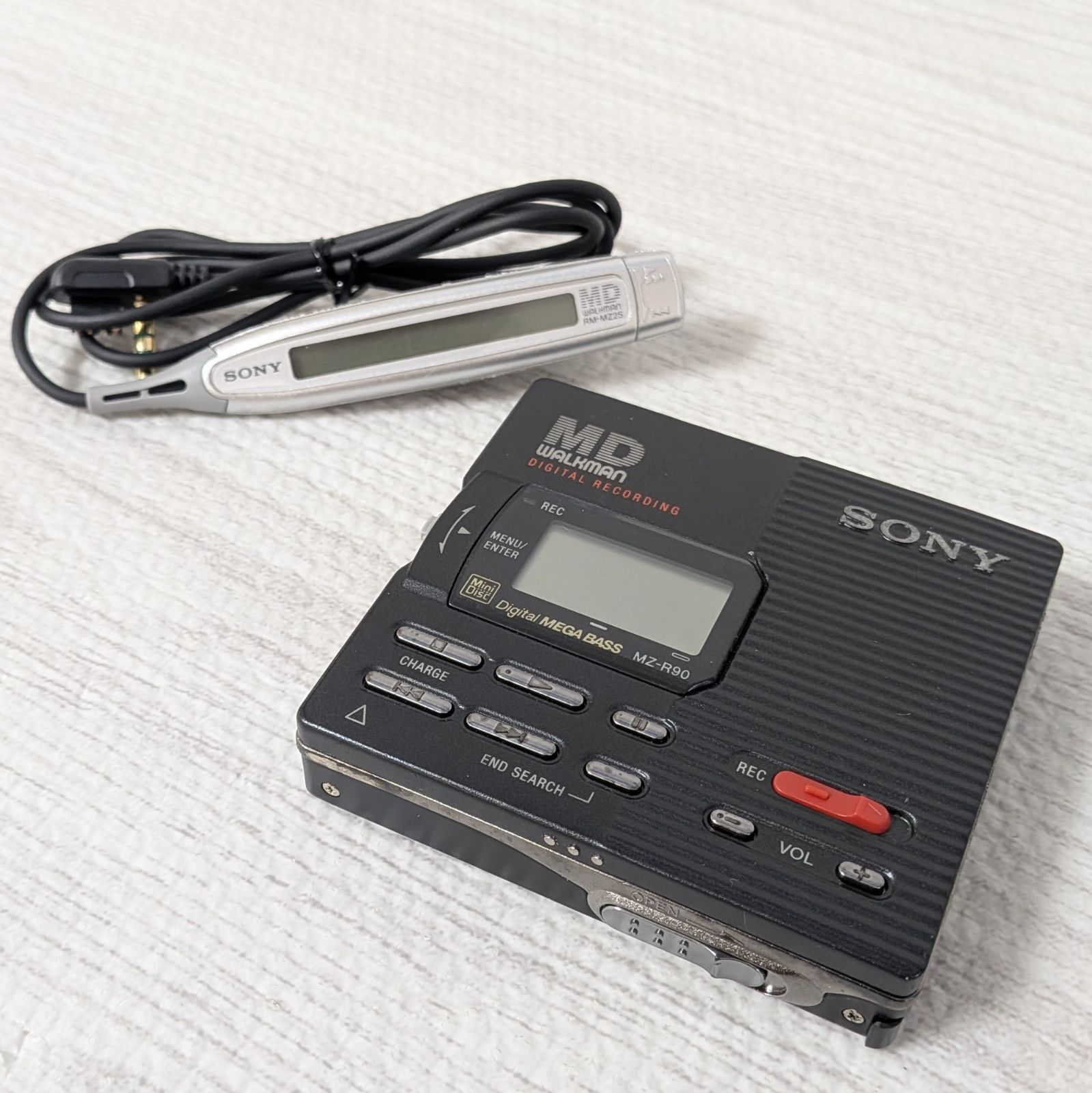 SONY ソニー MZ-R90 MDプレイヤー 再生録音確認済 リモコン付 ブラック