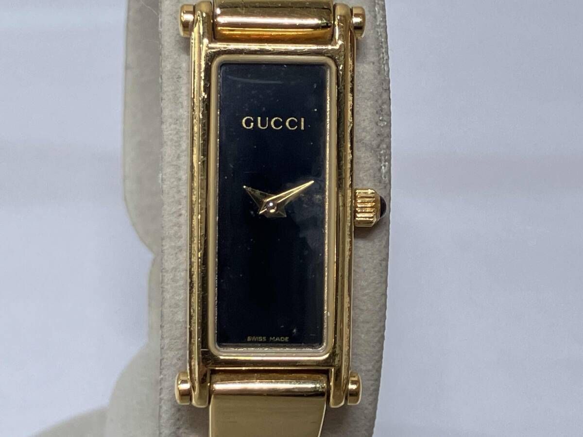 ジャンク】GUCCI グッチ 1500L バングルウォッチ ブラック文字盤