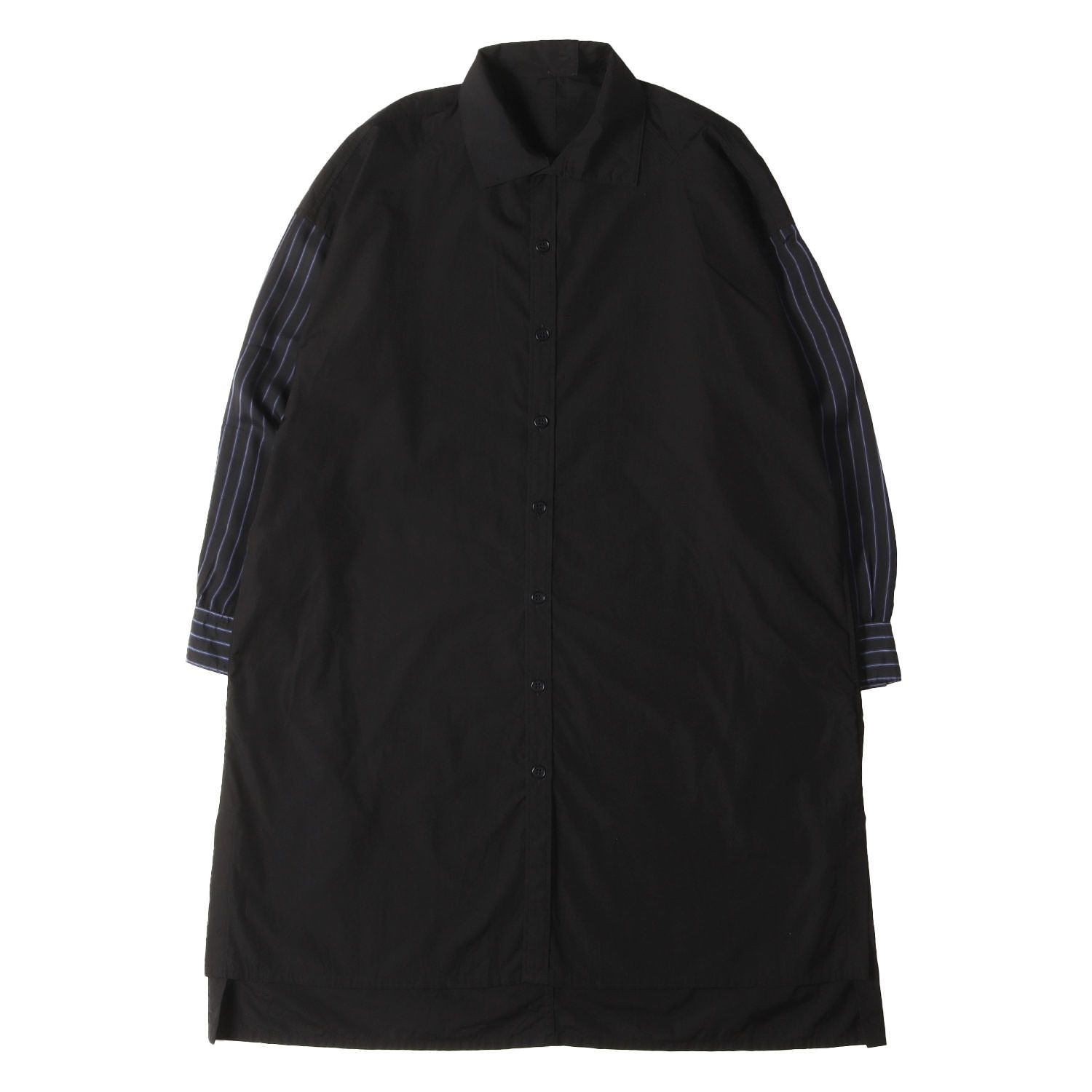 Yohji Yamamoto ヨウジヤマモト シャツ ブラック ブルー サイズ:3