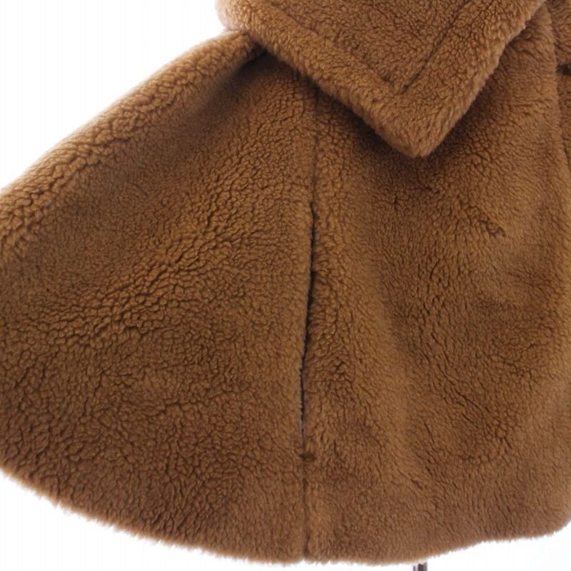 マックスマーラ MAX MARA テディベア ケープコート ポンチョ キャメル
