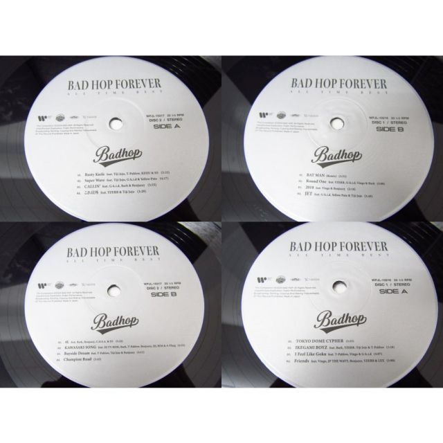 BAD HOP FOREVER ALL TIME BEST 4LPレコード＋スリップマット2枚付き