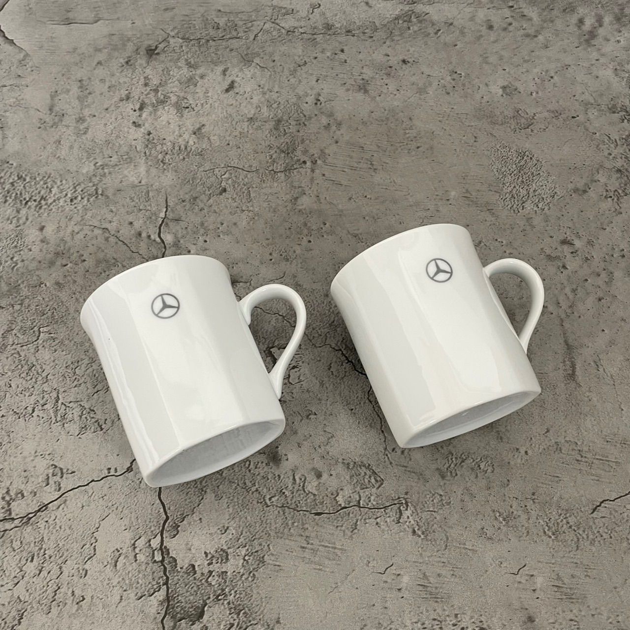 新品未使用 Mercedes-Benz メルセデスベンツ マグカップ ペア ロゴ 白