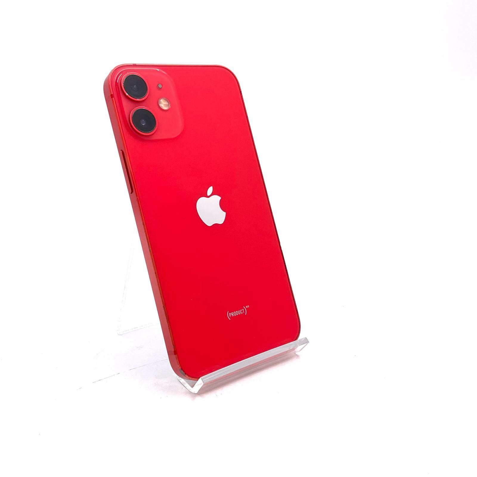 iPhone 12 mini 128GB レッド au SIMフリー 白ロム 76%【難有】【最速