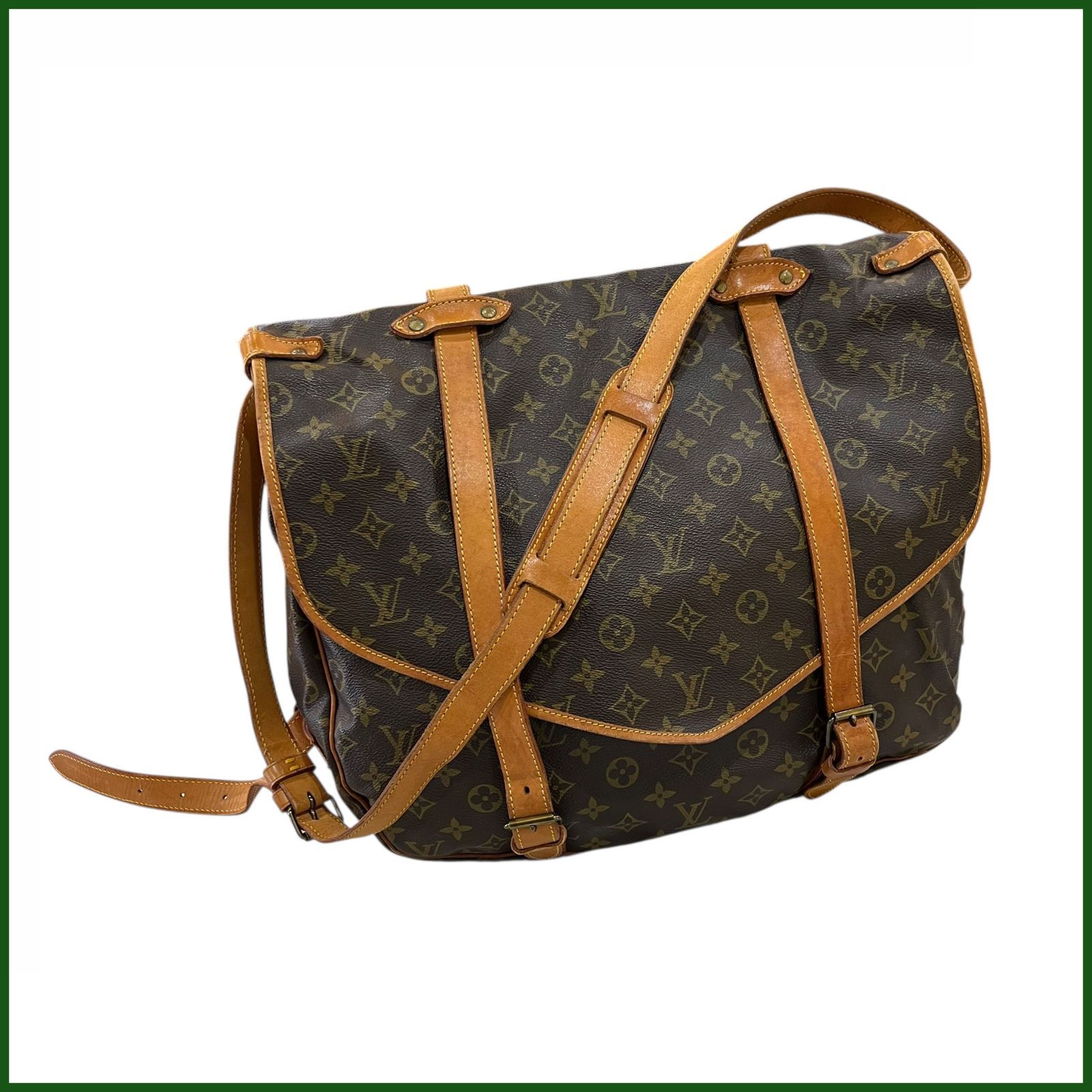 中古 ○ルイヴィトン/LOUIS VUITTON○ソミュール43 大容量ショルダー