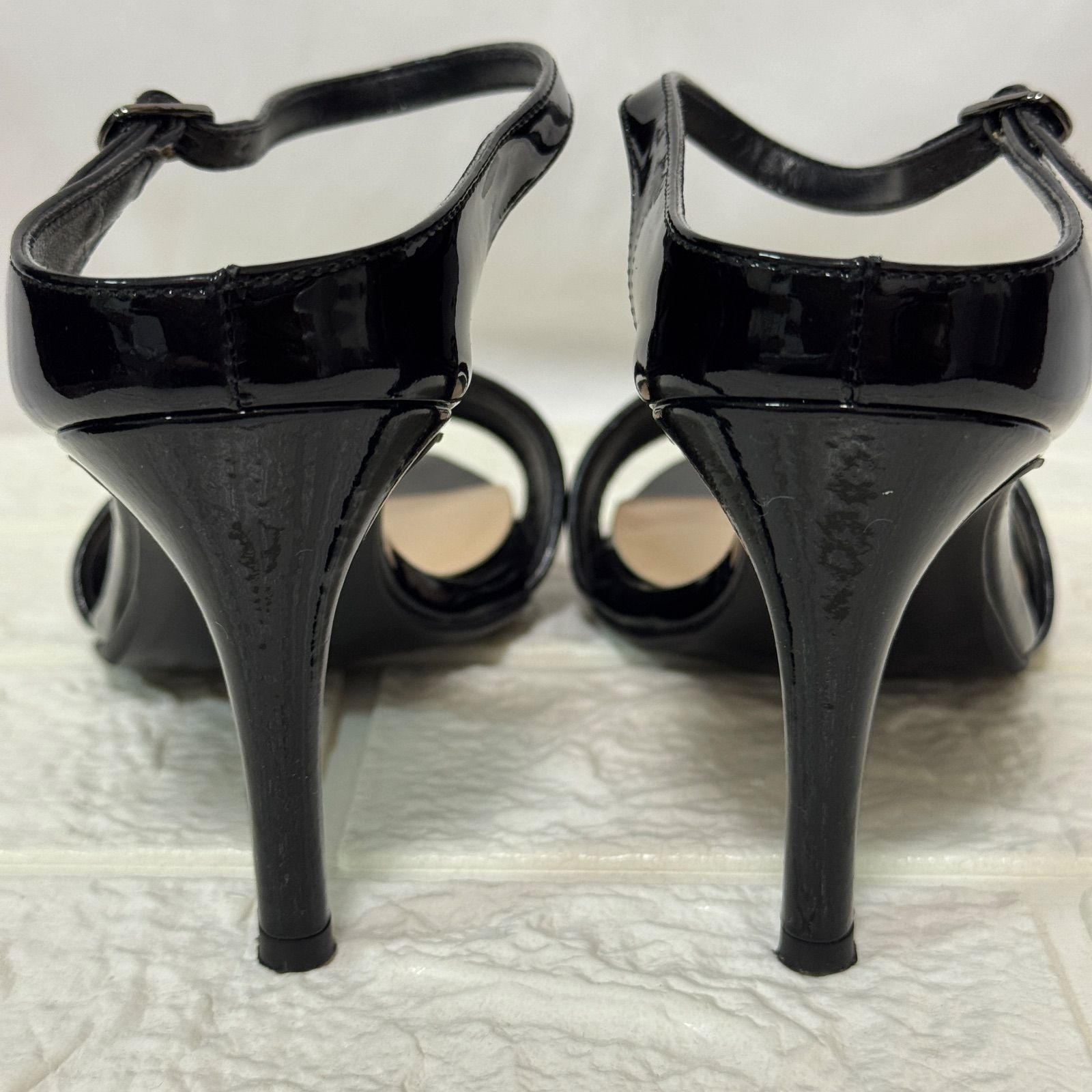 美品】ダイアナ DIANA パンプス サンダル エナメル グリッター 22