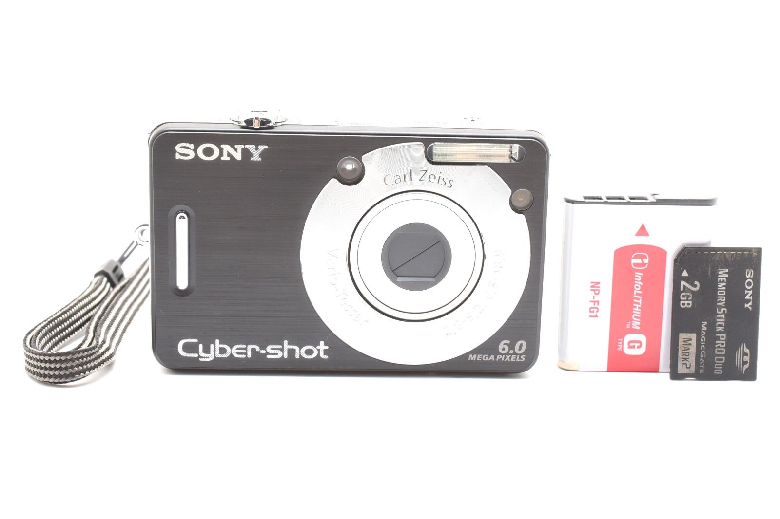 美品】ソニー SONY Cyber-Shot DSC-W50 ブラック メモリースティック