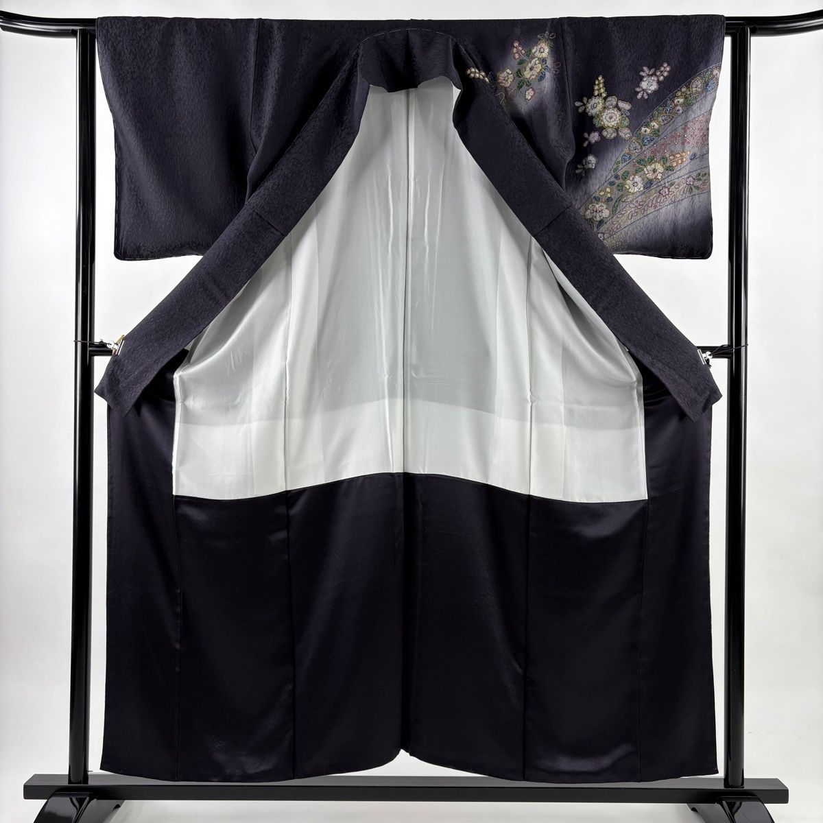 美品】 訪問着 身丈155.5cm 裄丈62.5cm S 袷 辻が花 幾何学模様 金彩