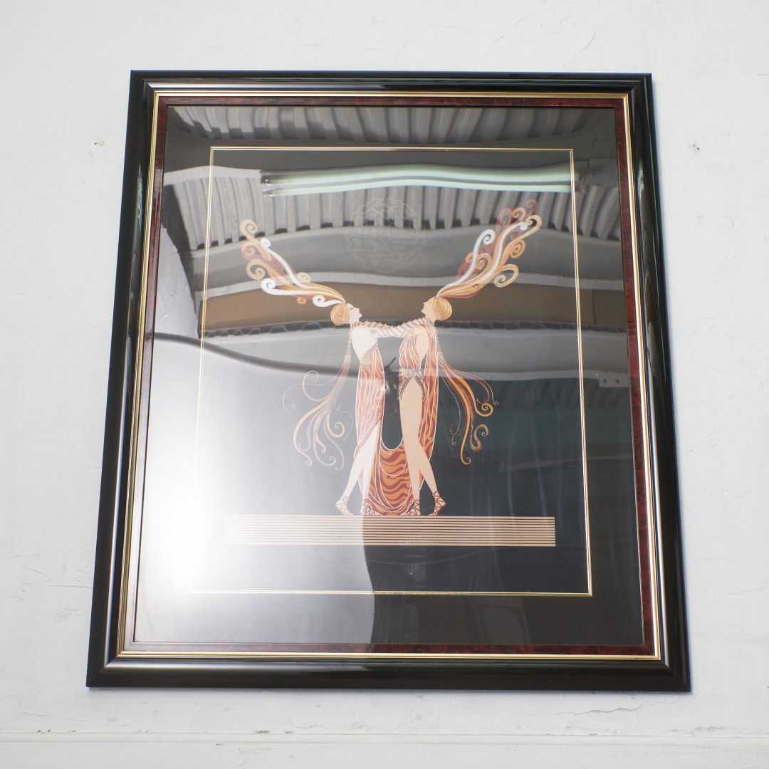 ERTE [ Kiss of Fire ] リトグラフ 版画 芸術 アート エルテ 額装 キス