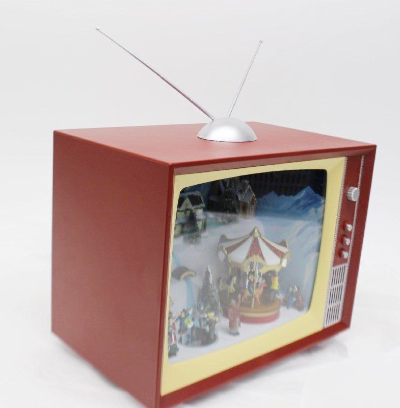 コストコ クリスマス レトロ TV ライト&ミュージック オルゴール