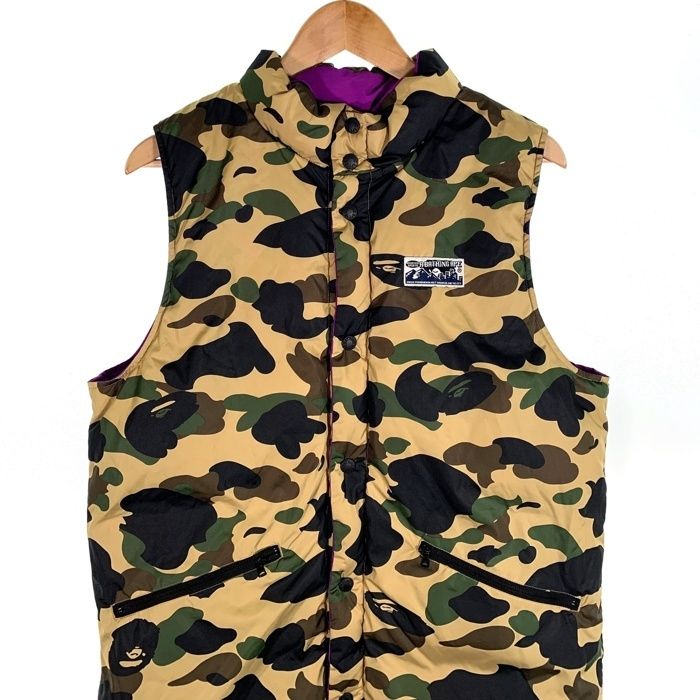 A BATHING APE アベイシングエイプ ナイロン リバーシブルダウンベスト