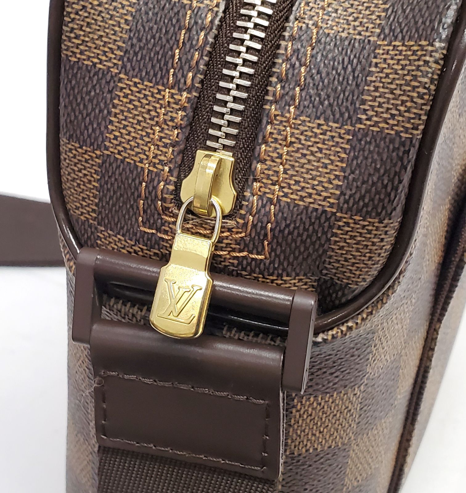 D2055◇ほぼ未使用【ルイヴィトン】ダミエ オラフ PM ショルダーバッグ