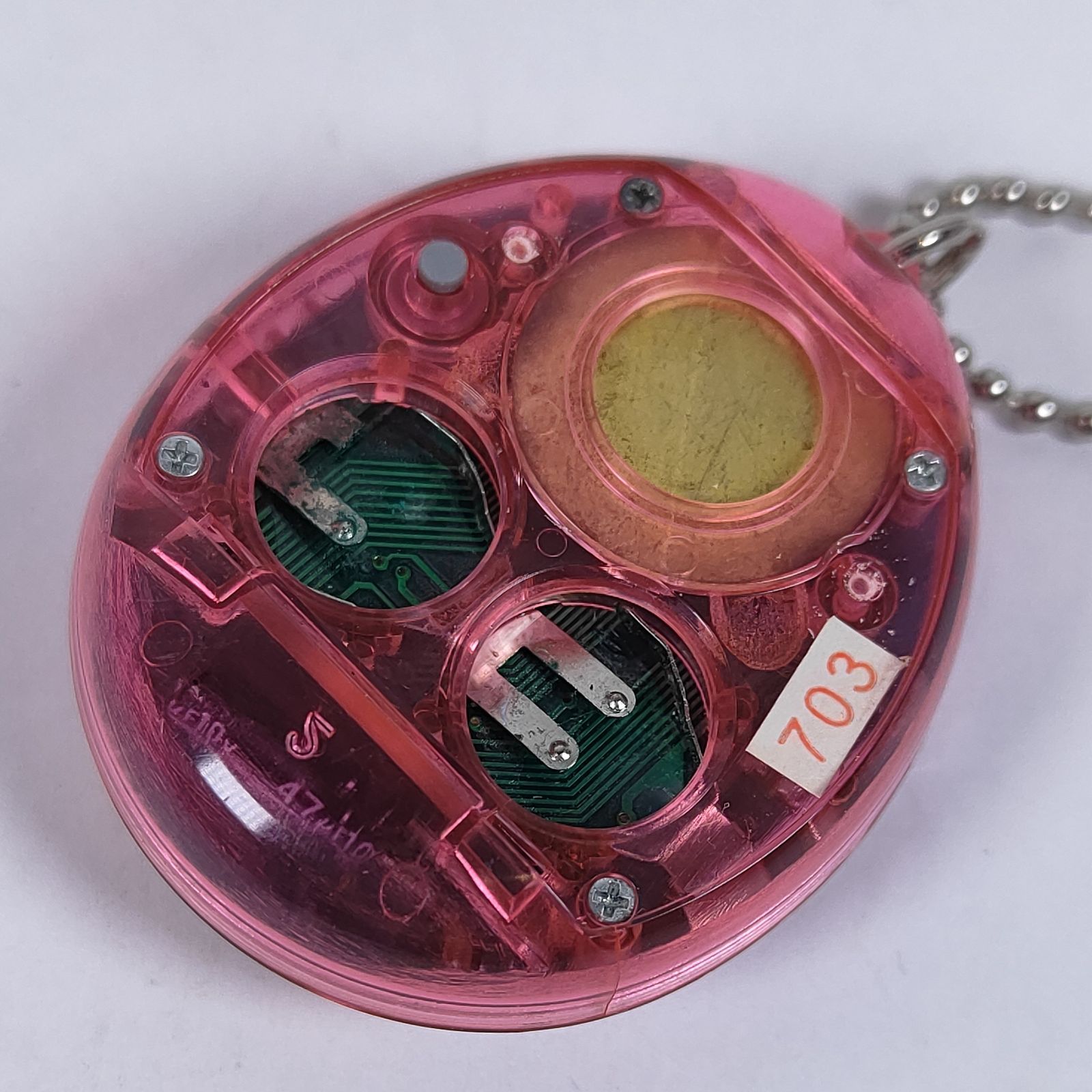 ☆ バンダイ 初代 たまごっち スケルトンピンク色（時計柄） ☆ - メルカリ