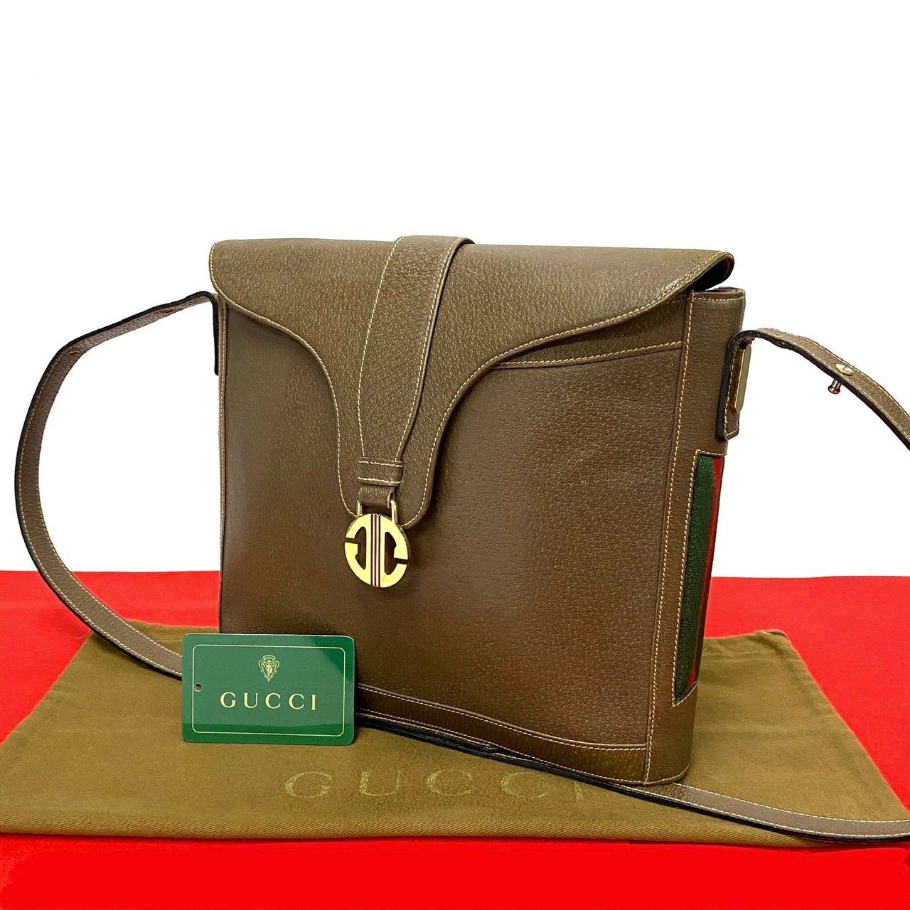 極 美品 GUCCI グッチ オールドグッチ ヴィンテージ シェリーライン GG