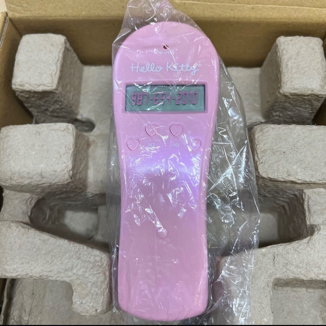 新品未使用美品可愛いハローキティー 固定電話 キティ(ピンク