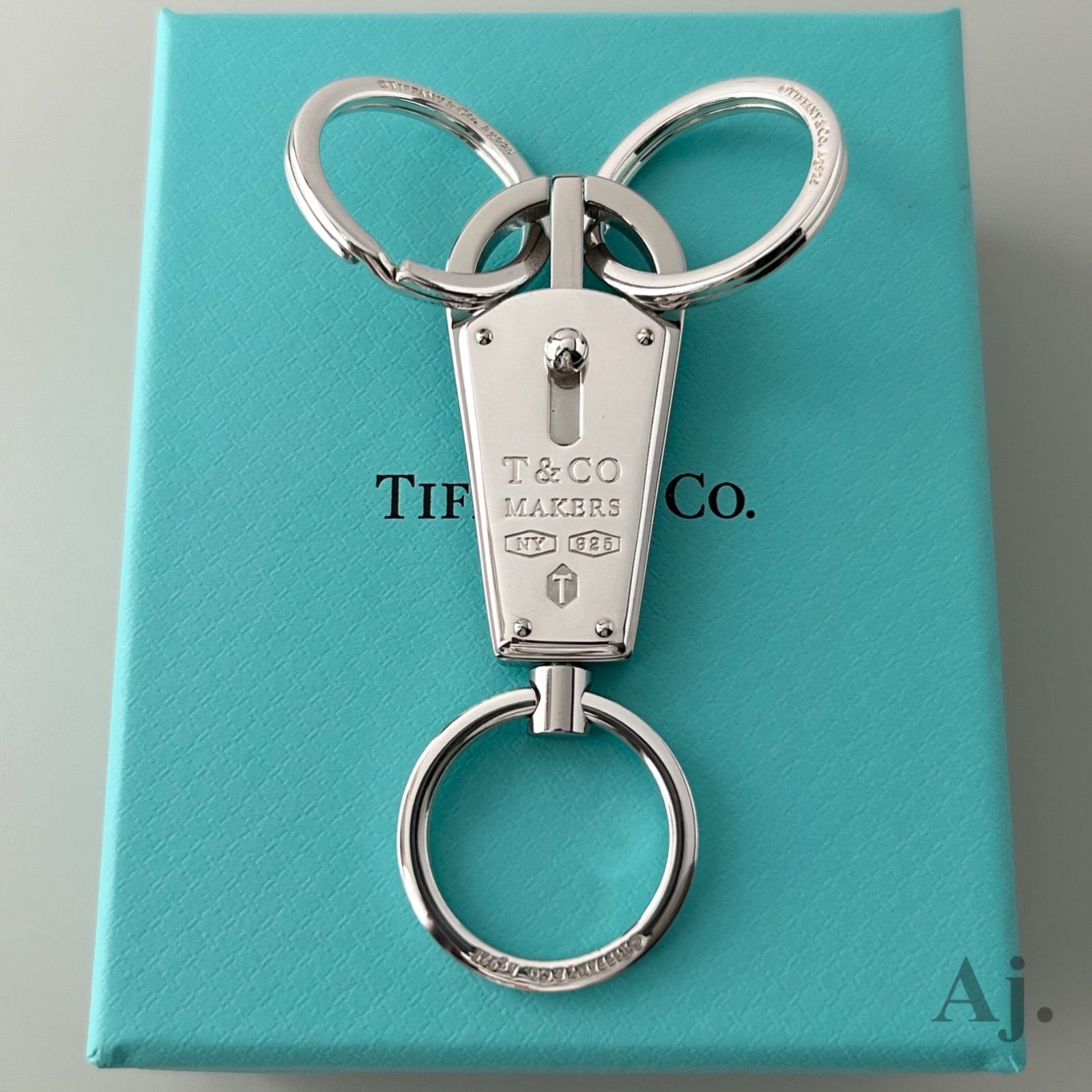 美品 ティファニー メイカーズ キーリング キーホルダー SV925 メタル