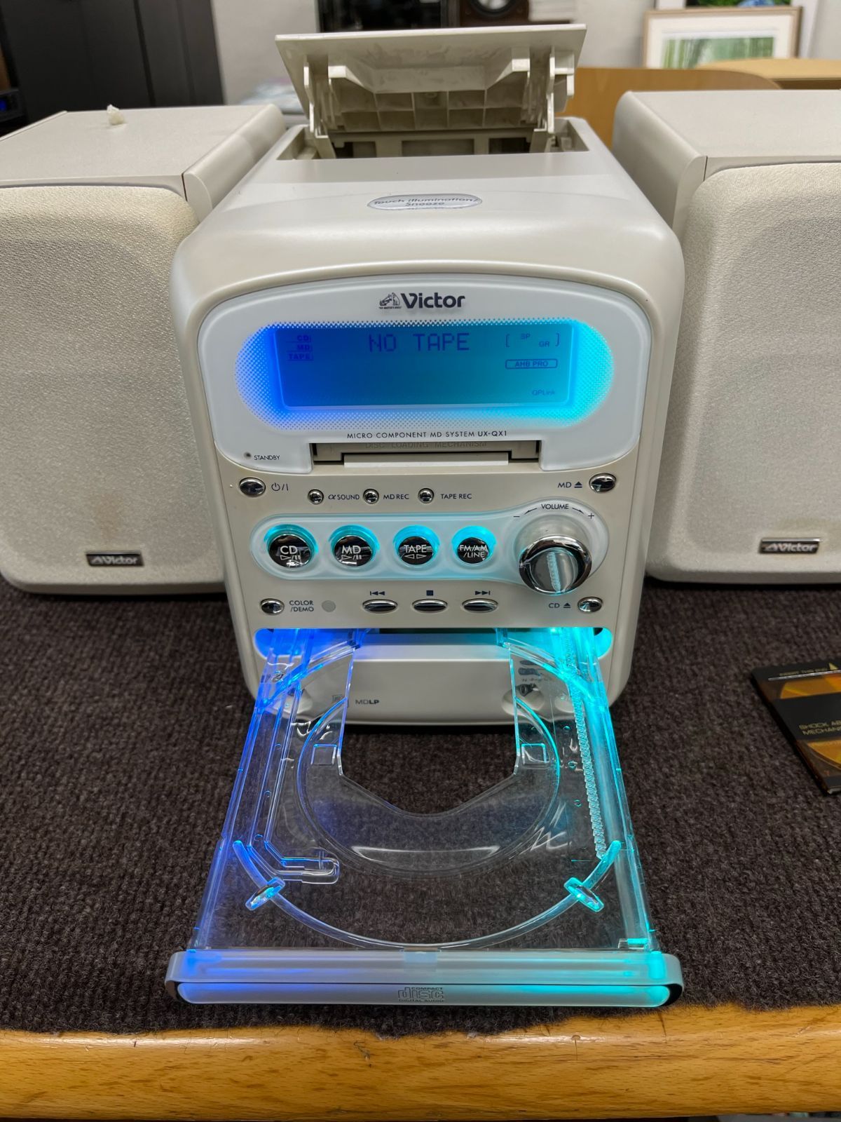 説明書付VICTORマイクロコンポ UX-QX1 Victor JVC UX-QX1-P UX-QX1