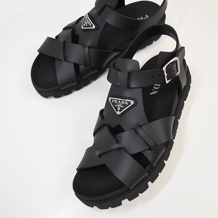 PRADA プラダ サンダル 靴 シューズ ラバー クロスサンダル 2X3118