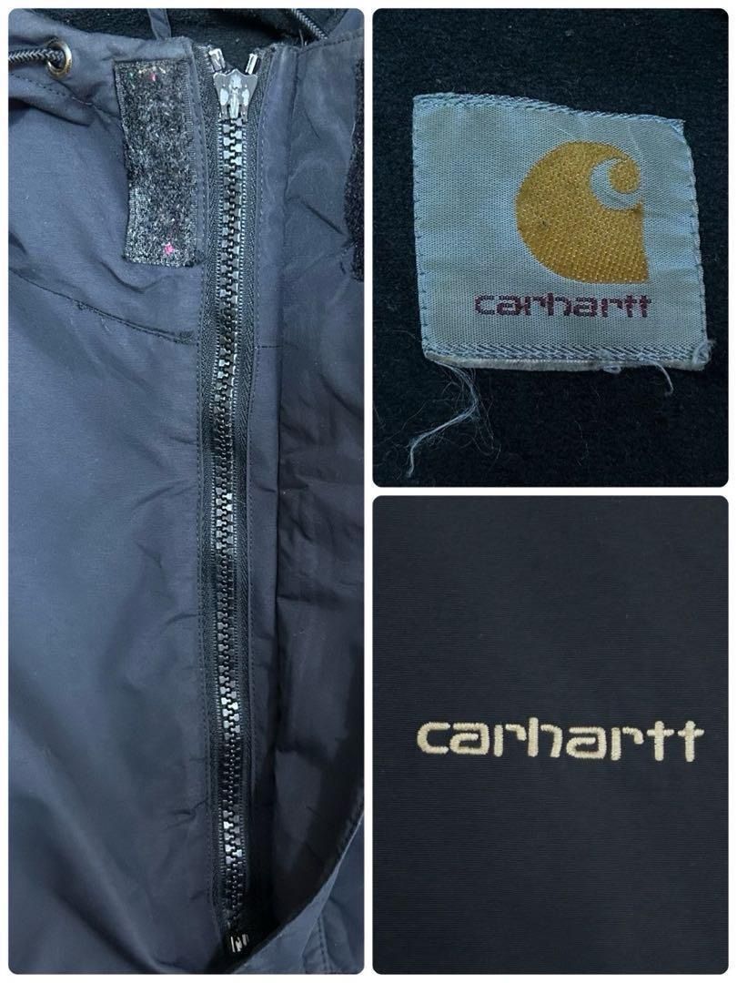 カーハート Carhartt 刺繍ロゴ 裏フリース アノラックパーカー ハーフ