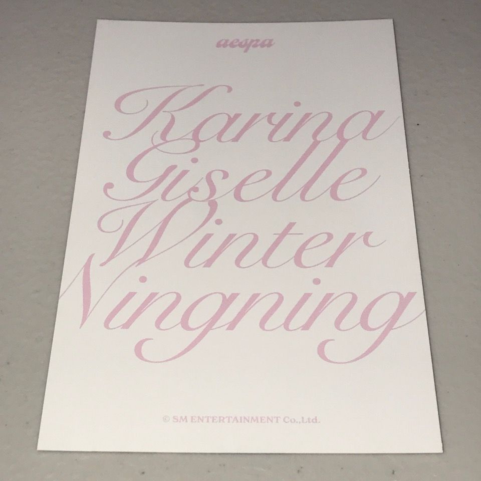 ジゼル(aespa) 直筆サイン シーグリ ポストカード - メルカリ