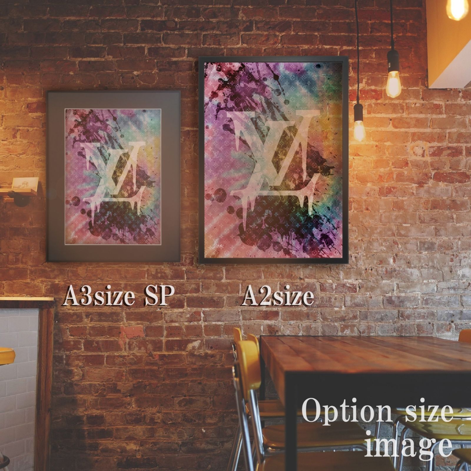 LOUISVUITTON type☆A4額装済オマージュアートインテリアポスター.#222