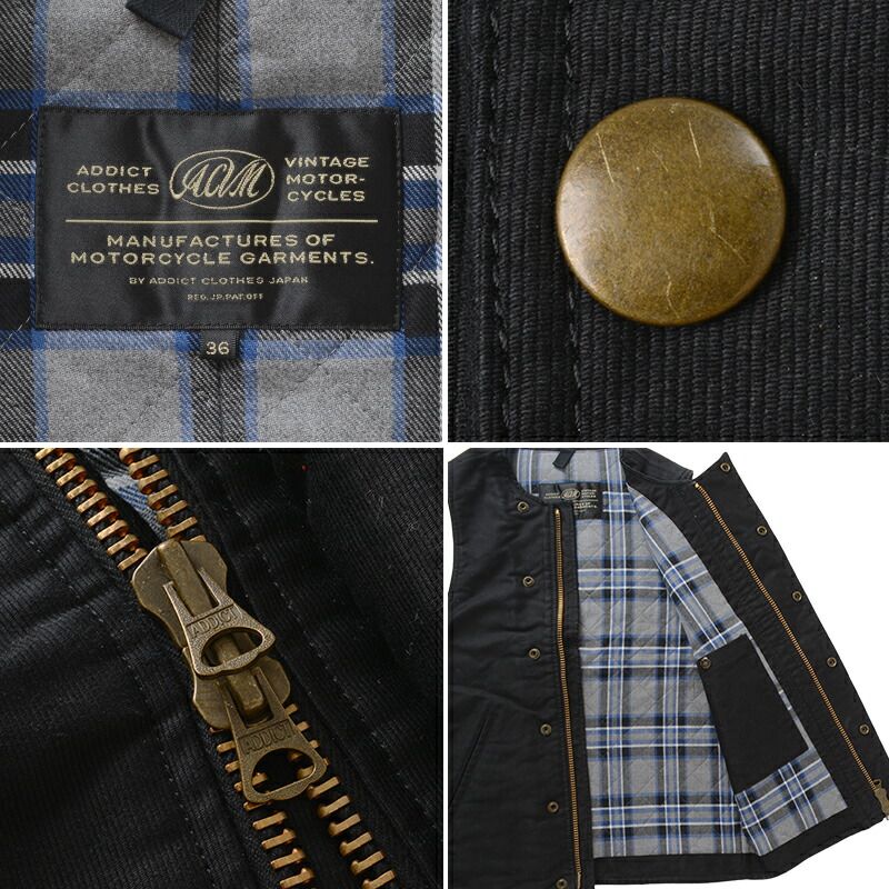 アディクトクローズ ACV-V02-19A アルスターベスト 36 ADDICT CLOTHES